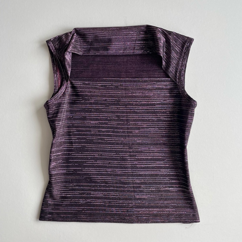 Vintage Nuit Metallic Fuchsia Tank Top
